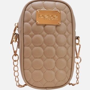 BEBE SERAFINA BEIGE CROSS BODY PURSE